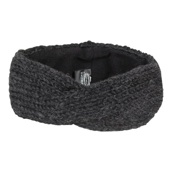 Anthrazit tolles sehr feines Stirnband 100% Wolle mit Fleece gefüttert Handarbeit Nepal